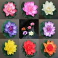 thumbnail image 3 of Fairnull Artificial Water Lily Floating Flower Lotus Home Yard Pond Fish Tank Decor, 3 of 9