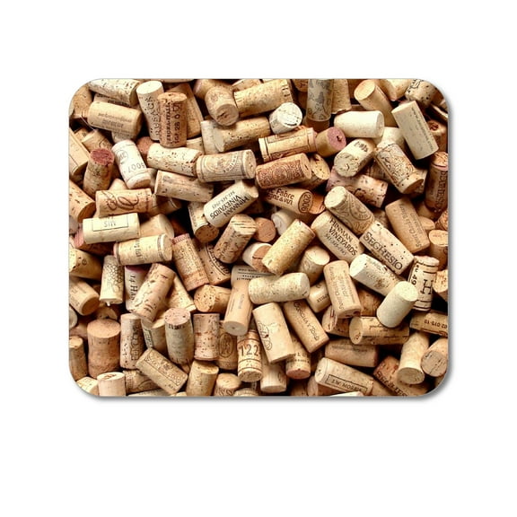 DistinctInk Mouse Pad - 1/4" Foam Rubber - Wine Corks