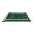 thumbnail image 2 of Ahgly Company Machine Washable Indoor Square Abstract Turquoise Blue Modern Area Rugs, 5' Square, 2 of 4