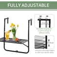 thumbnail image 4 of Outsunny Table Suspendue de Balcon, Pliable et Réglable pour Patio, Jardin, Noir, 4 of 10