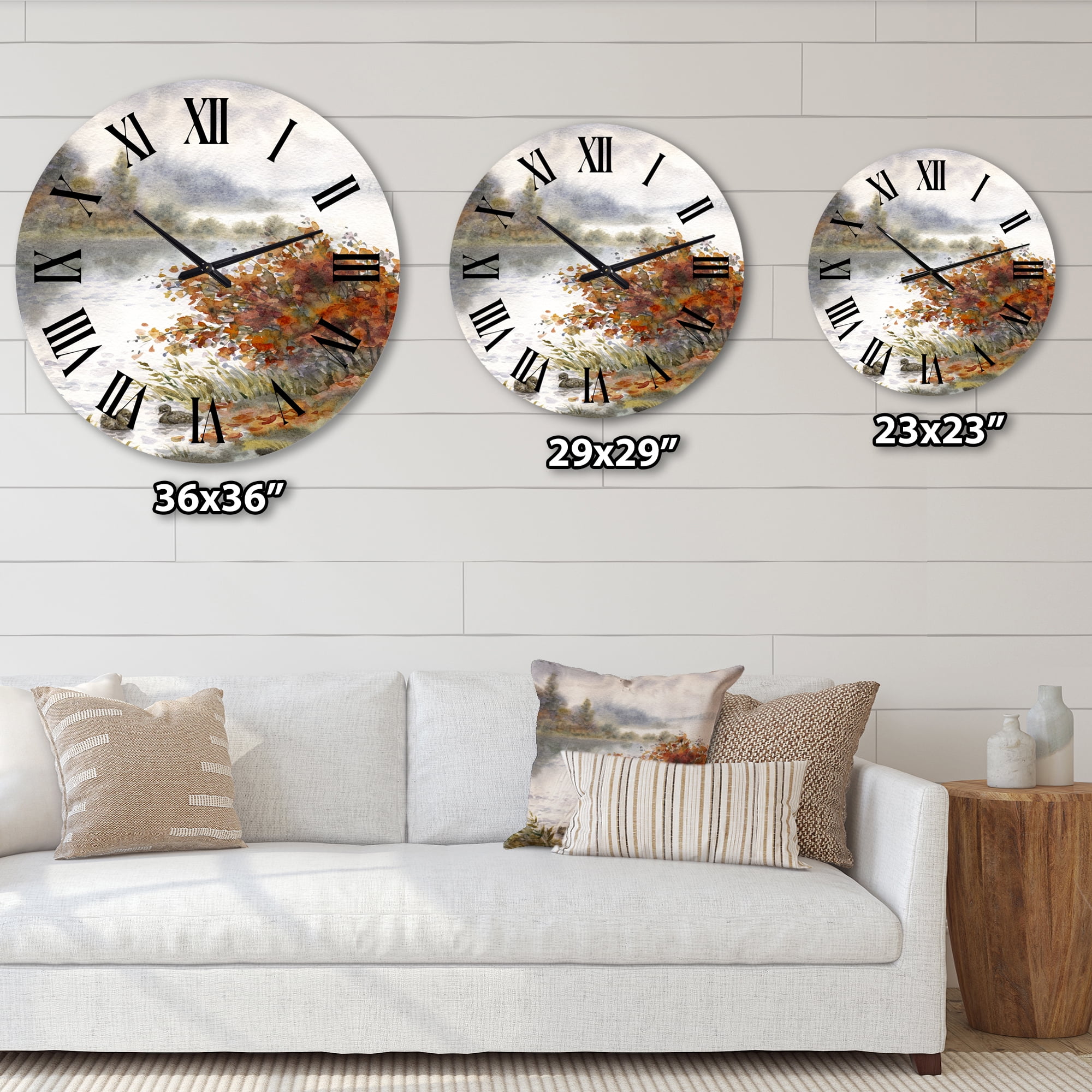 Designart 1 in Quartz Traditional Wall Clock