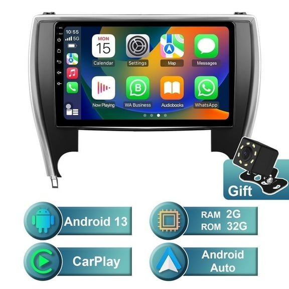 Android 13 Car radio for Toyota Camry 2015-2017 Multimedia Stereo Wireless Carplay Android Auto Autoradio Navigation GPS WIFI Mirror link Camera FM BT 2 32G