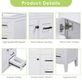 thumbnail image 3 of MAYEERTY 30" Bathroom Vanity without Sink Cabinet Base Solid Frame MDF Drawers White, 3 of 6