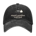 thumbnail image 2 of Stupid Wolf Bird Men Women Hat Baseball Cap, Stupid Wolf Bird Funny Humor Men Women Hat, 2 of 6