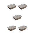 thumbnail image 3 of mmirethe Pack of 10 Aluminum Foil Pans Kitchen Supplies One Time Take-out Containers Rectangle Food Container Home Tools Single-use Pan 20*15*8cm 5Set, 3 of 6