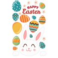 thumbnail image 1 of Calcomanías De Pared De Conejito De Huevo De Pascua Para Decoración Del Hogar Pegatinas De Animales De Dibujos Animados Impermeables De Seguridad Para La Tienda De La Sala De Estar matsuzay HA034563-00, 1 of 6