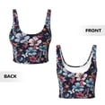 thumbnail image 6 of Goofa Flowers ad Butterflies Printed Sports Bras for Women, High Impact Running Bra Workout Crop Tank Tops Longline Sports Bra Push up-Medium, 6 of 9