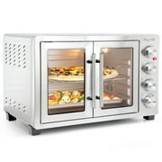 MegaChef 45 Quart Electric French Door Rotisserie Convection Counter Top Oven