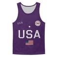 thumbnail image 4 of Dwelliawo Men's 250th Anniversary Tank Tops 4th Of July Usa 250th Anniversary Tank Top Graphic Sleeveless Pullover Casual Loose Fit Muscle Shirts Purple M, 4 of 5