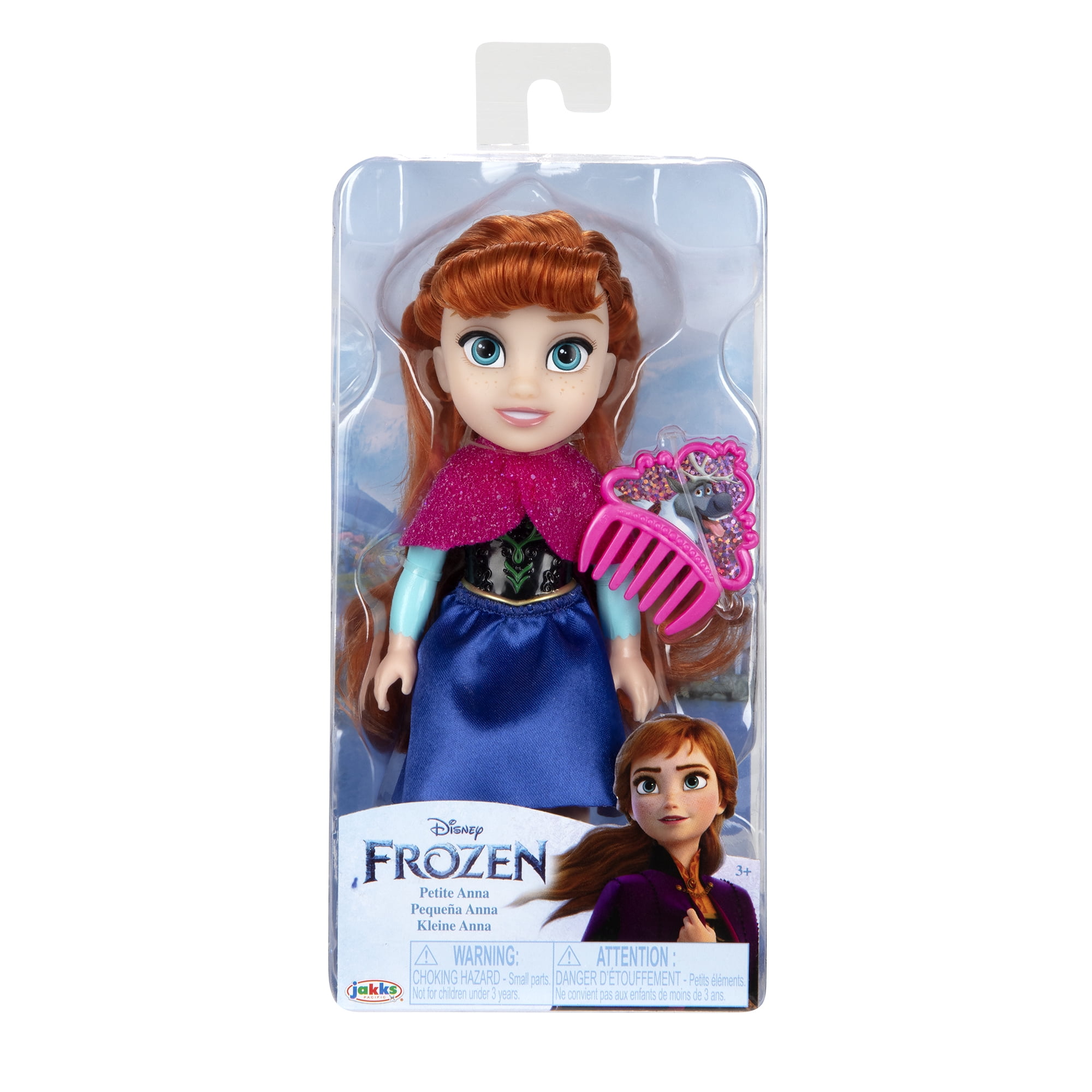 Pair Of Shoes & Comb Gift For Kid's Disney Frozen Petite Anna Doll With Outfit 