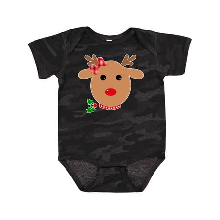 

Inktastic girl reindeer Gift Baby Boy or Baby Girl Bodysuit