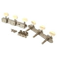 thumbnail image 2 of 3x3 Guitar Tuning Pegs Vintage Keys 3 on a Plate Tuners Nickel w/Aged White, 2 of 8