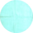 thumbnail image 1 of Ahgly Company Indoor Round Solid Light Blue Modern Area Rugs, 3' Round, 1 of 4