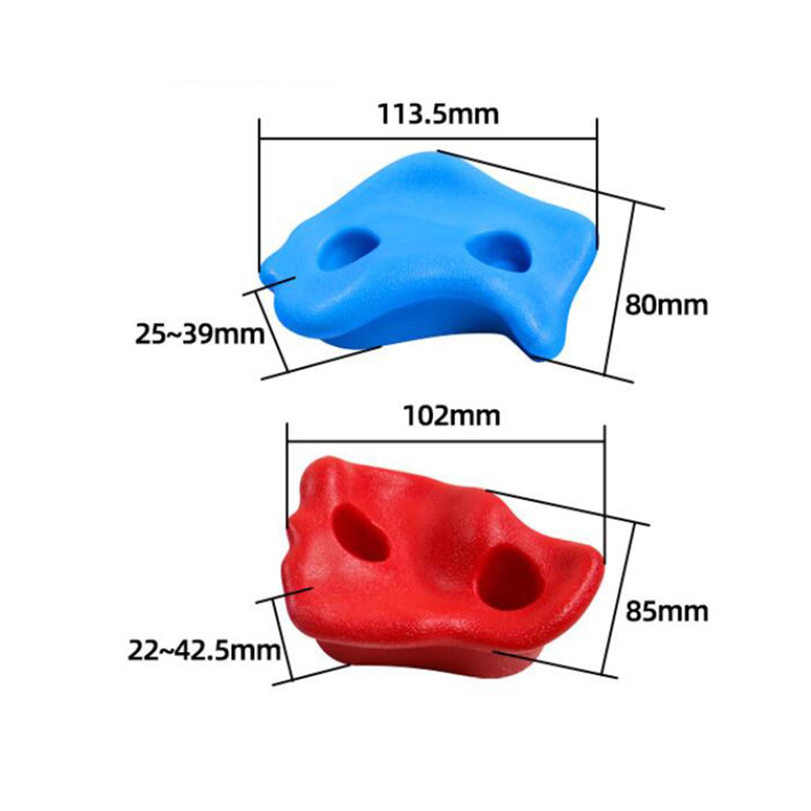 LeeQinersw 12x Coloured Rock Climbing Holds for Outdoor Climbing with Mounting Hardware