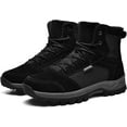 thumbnail image 6 of Men Ankle Boots Fashionable New Pattern Simple Solid Color Thick Sole Outdoor Hiking Lace Up Mens Dress Shoes Boot, 6 of 11