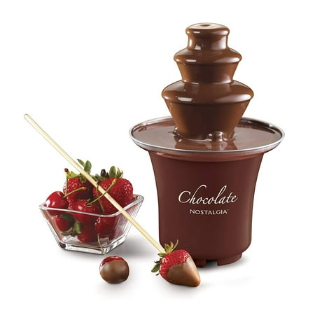 Nostalgia - CFF3BR 3-Tier 1/2-Pound Chocolate Fondue Fountain - Brown