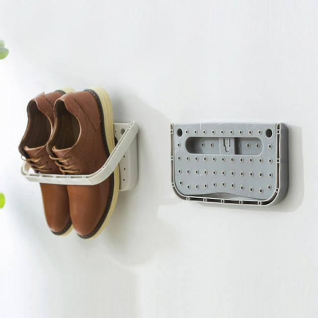 Home Textile Storage Wall-Mmounted Shoe Rack for Bathroom Organization Space-Saving Organizer for Household Use