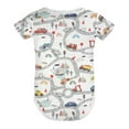 thumbnail image 2 of City Road Maps Onesie Bodysuit for Baby Boy Girl Car Vehicles Excavator Tractors Truck Short Sleeve Bodysuit Forest Mountain Rainbow Rompers, 2 of 7