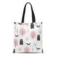 thumbnail image 1 of POGLIP Sac Fourre-Tout en Toile Ours Renard et Arbres sur Simple Nature Scandinave Mignon Sac à Provisions Réutilisable, 1 of 1