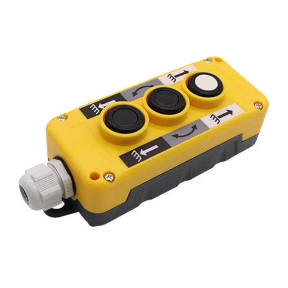 Methold 1 unidad de caja de interruptor de botón de grúa COP3B, descarga de plástico a prueba de lluvia a prueba de polvo Controles remotos
