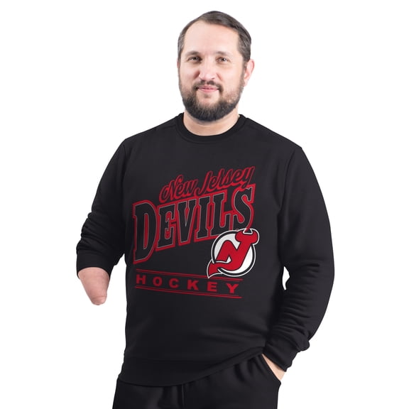 Men's G-III Sports by Carl Banks Black New Jersey Devils Adaptive Headliner Fleece Sweatshirt
