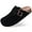 Black, variant on Litfun Women's Suede Clogs Leather Mules Cork Footbed Sandals Arch Support Potato Shoes with Adjustable Buckle