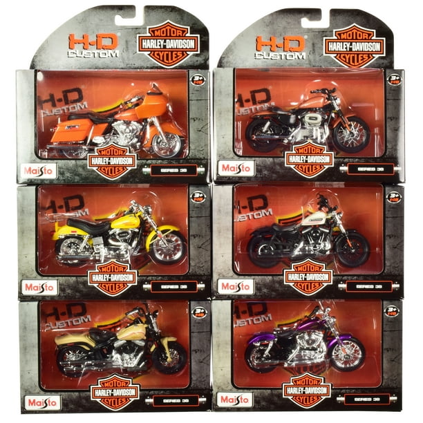 HarleyDavidson Motorcycles 6 piece Set Series 38 1/18 Diecast Models