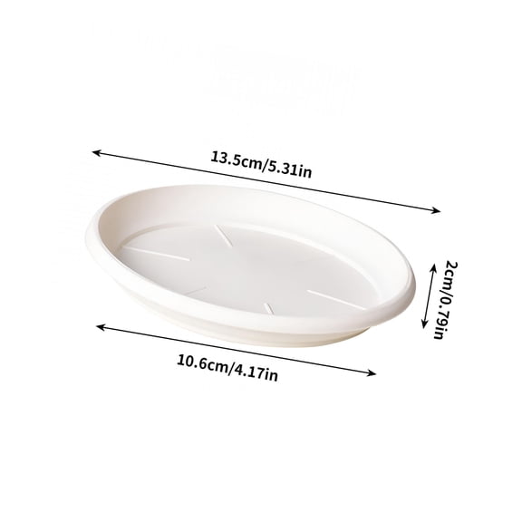 XIBUFE Thicken Durables Plastic Flowerpot Tray, 6 Pack of 22 Inch Plant Saucer, Large Deep Garden Plastic Flower Planter Plant Trays for Indoors Outdoor Bath Bath, 13.5*2Cm