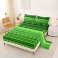 thumbnail image 2 of Castle Fairy Geometric Gradient Horizontal Stripe King Sheets 4pcs,Abstract Neon Thin Line Bedding,Lime Forest Green,1 Flat Sheet, 1 Fitted Sheet and 2 Pillowcases, 2 of 7
