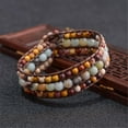 thumbnail image 3 of GHSDFBB Bracelet Statue de Poignet en Perles de Pierre Naturelle Fait Main 3 Rangées Grand Collection de Bijoux, 3 of 7