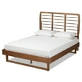 thumbnail image 2 of Baxton Studio Lucie Contemporary/Modern Engineered Wood Textured Platform Bed, Full, Walnut Brown, 2 of 10