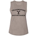 thumbnail image 1 of Yellowstone Dark Logo Ash Women's Muscle Tank Top T-Shirt, 1 of 2