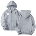 thumbnail image 4 of DJDLJWCJ Boys Heated Hood Jacket USB Charging Heated Jacket Casual Printed Winter Warm Coat Gray Size 11, 4 of 9