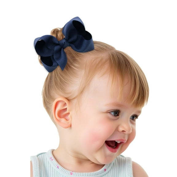 Colorful Elastic Hair Bows for Kids - Ponytail Holders and Rubber Bands for Toddlers and Teens 1pc for Baby Girls