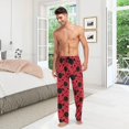 thumbnail image 7 of FREEAMG Ladybug Texture Pajama Pants for Men, Men's Separate Bottoms, Comfortable Lounge Pants for Men（85）, 7 of 7