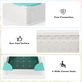 thumbnail image 5 of GLACER Sandbox with Cover, 4ft x 4ft HDPE Sand Box w/Oxford Cover, Bottom Drainage Oxford Liner, All Weather Resistant Sand Pit in Backyard Lawn Garden Beach for Kids (White), 5 of 8
