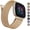 Gold, variant on Metal Band Compatible with Fitbit Sense 2 /Sense Bands/Versa 4 / Versa 3 Bands Women Men, Stainless Steel Mesh Loop Strap for Fitbit Sense 2/Sense/Versa 4/Versa 3 Smart Watch,Gold