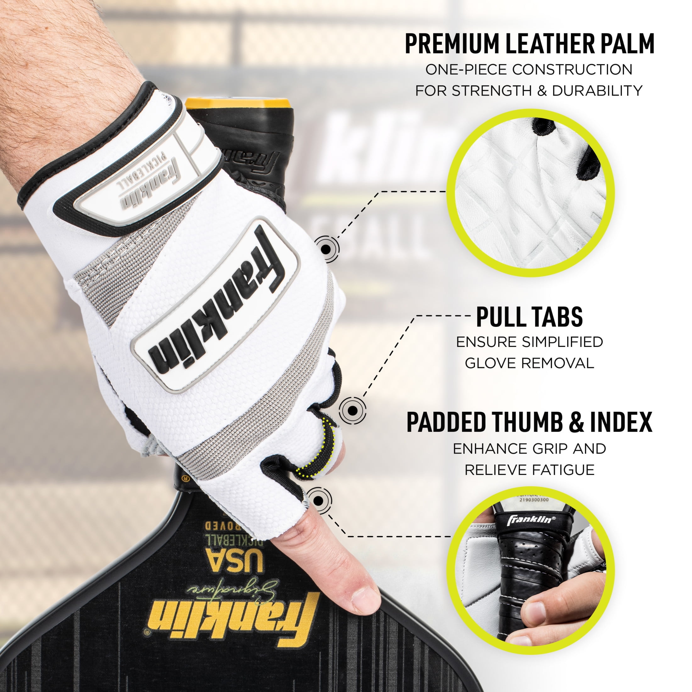 Franklin Sports Pickleball Glove - Single Glove - Left Hand - Adult XL