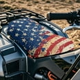 thumbnail image 3 of Uorisanigo Seat Cover for Atv, Breathable Vintage American Flag Four-Wheeler Seat Cover Protective Compatible with Honda Rancher 420 for Comfortable Long-Distance Riding Easy to Install and Clean, 3 of 7