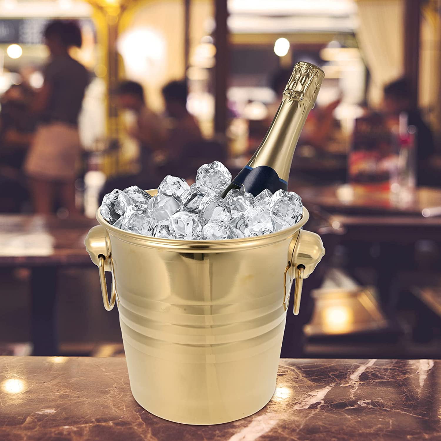 Large 11L Beer Cooler Bucket Recycled Iron Embossed Brushed Silver Finish Beer  Bottle Cooler Garden Party Ice Bucket Bottle Opener Party Tub 