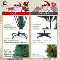 thumbnail image 5 of CAPHAUS 4.5 Feet Premium Full Artificial Pre-lit Christmas Tree w/ 398 Branch Tips Pre-Hinged & Foldable Stand, 200 LED Lights, Holiday Fake Xmas Tree w/ Pinecones, Berries for Indoor Decoration, 5 of 9