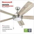 thumbnail image 2 of Ventilador de techo Honeywell Ventnor de 52 pulgadas con luz LED 50606-01, 2 of 9