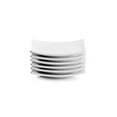 thumbnail image 4 of 10 Strawberry Street Simply White 6" Coupe Square Ceramic Appetizer Plate, Set of 6, 4 of 6