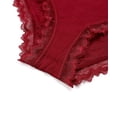thumbnail image 6 of Attraco Women Briefs Mid Waist Lace Solid Color Cotton Underwear Pack of 4 Size M, 6 of 8