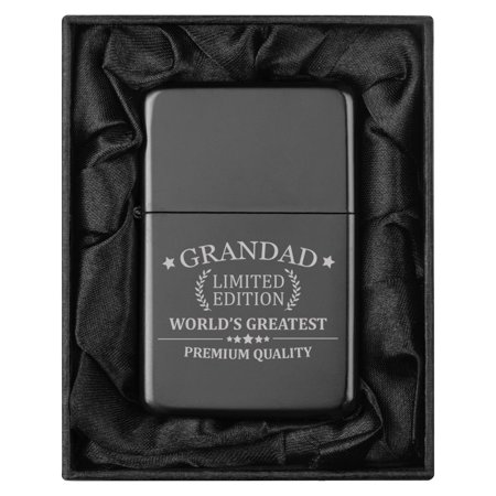 Lighter in Black Silk Lined Gift Grandad World s Greatest Gift Grandfather Father s Day (Black) Lighter in Black Silk Lined Gift Grandad World s Greatest Gift Grandfather Father s Day (Black)