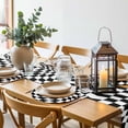 thumbnail image 6 of Black and White Checkered Round 15 Inch Placemats Set of 8, Modern Irregular Geometric HeatResistant Non Slip Place Mats for Dining Table, Wipeable Braided Kitchen Table Mats for Housewarming, 6 of 9