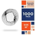 thumbnail image 2 of Black Disposable Hair Net 18 inches. Pack of 1000 Nylon Disposable Bouffant Caps for Kitchen Use. Unisex Lightweight Hair Nets for Food Service. Breathable Hairnets for Cooking, 2 of 7