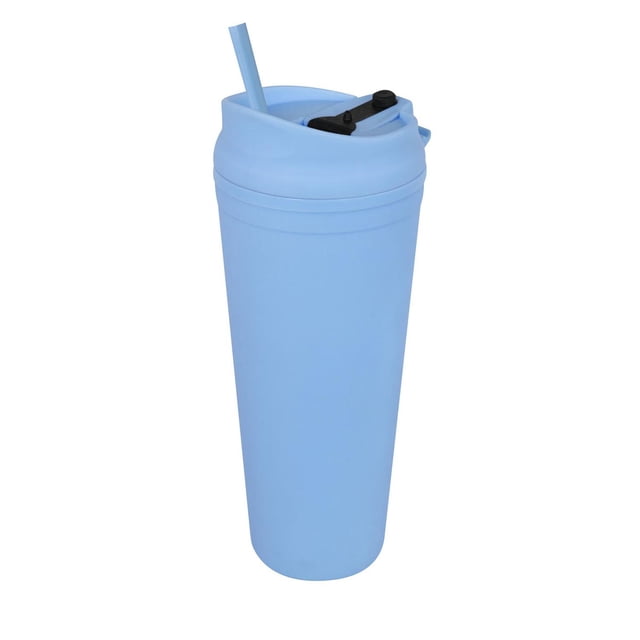 Termo Rubber Push, - Termo buzlu azul 6.4 x 24