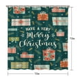 thumbnail image 5 of Christmas Shower Curtain Set: Merry Xmas Snowflakes & Pine Trees Bathroom Curtain Polyester Waterproof Washable Shower CUrtain for Bathroom Decor (72x72) with 12 Hooks Included, 5 of 5