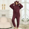 thumbnail image 2 of Wlynlyn Pajamas Jumpsuits for Women Fleece Onesie Winter Warm Rompers 1 Piece Hooded Ear Sherpa Outfits Cute Sleepwear, 2 of 10